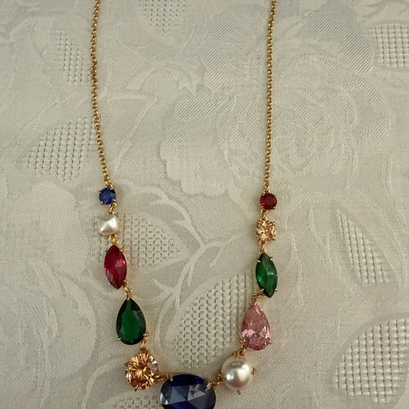 Kate Spade  Candy Shop Multicolor Gemstone Necklace with pink dust bag - Picture 2 of 6